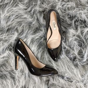 CLARK'S NARRATIVE Patent Leather Pointed Toe Pumps